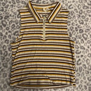 Sky and Sparrow Yellow Gold Crop Muscle Tee